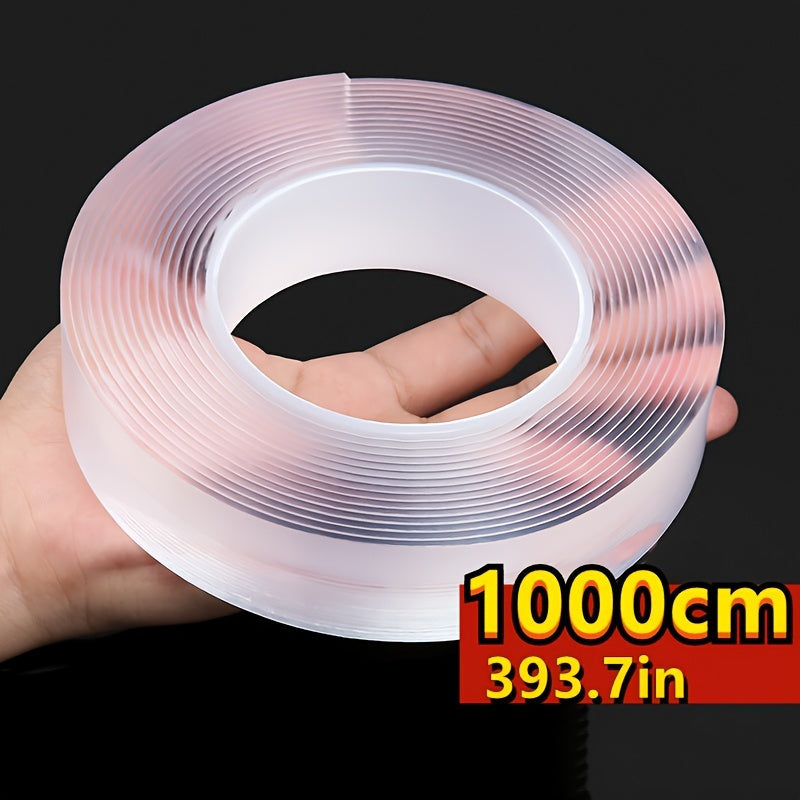 10m Nano Dual-Sided Transparent Tape Strong Adhesive Washable Residue-Free for Home Office