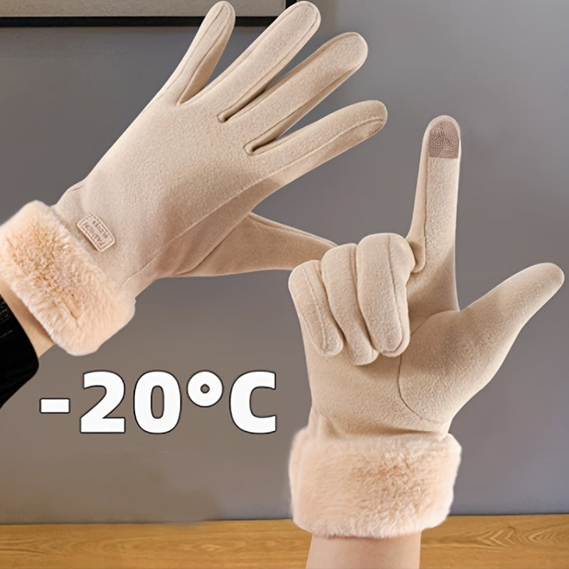 Women's Casual Gloves Polyester Windproof Water-Resistant Touchscreen Compatible