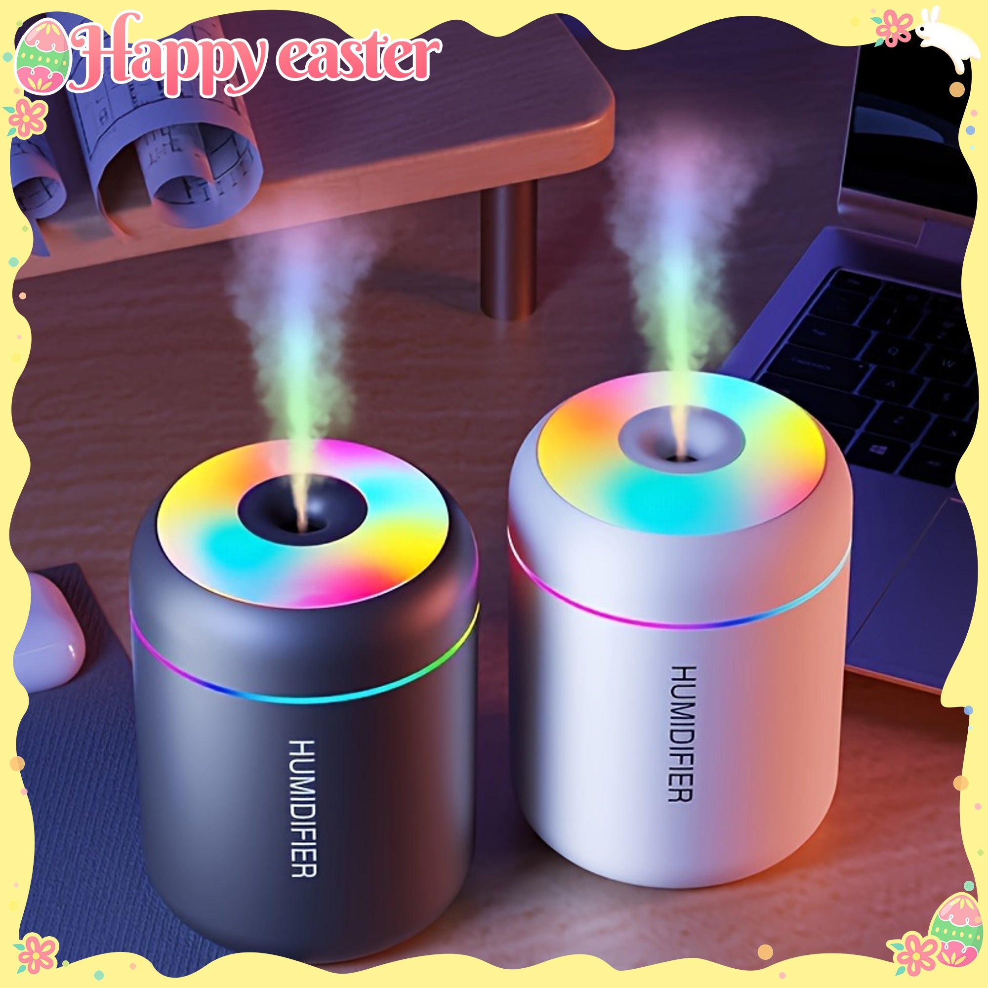 Aromaterapiya buluti diffuzori namlagich plastik sovuq bulut rang o'zgartiruvchi