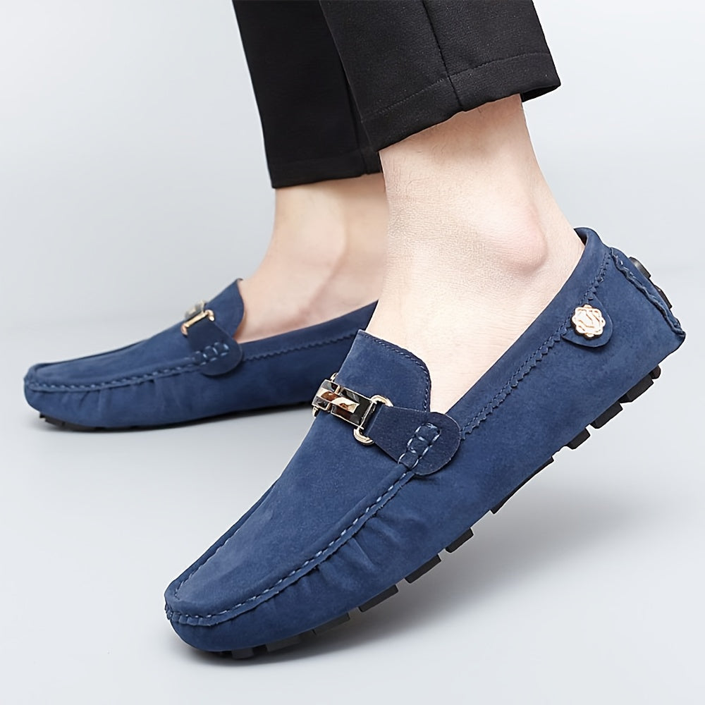 Men's Leather Slip-On Loafers Moccasins Flat Shoes Anti-skid Durable