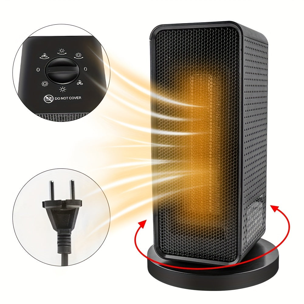 Portable Square PTC Heater 1200W Oscillating Overheat Protection for Home