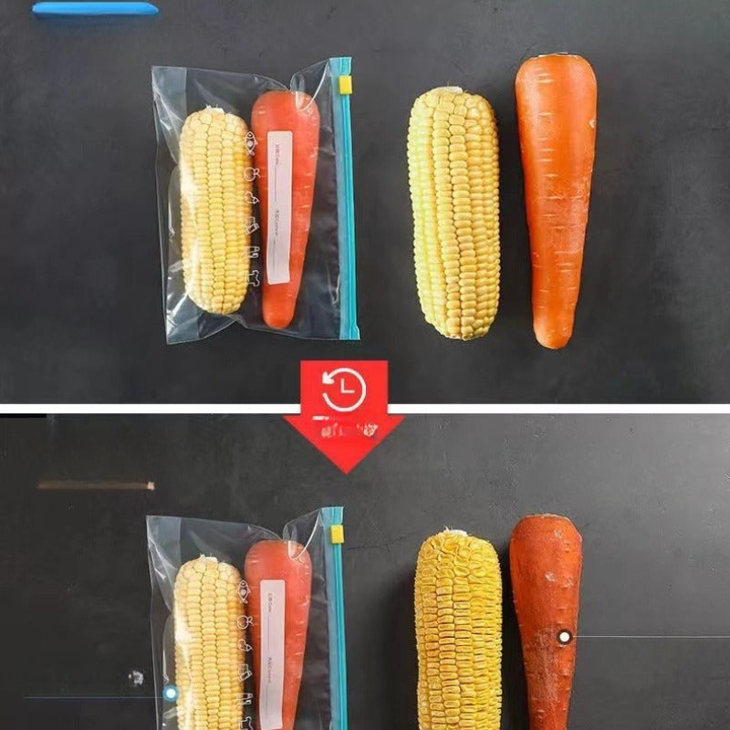 Ochiq plastmassa Ziplock sumkalar, qayta ishlatiladigan, suyuqlik o'tkazmaydigan, meva, sabzavot va atıştırmalıklar uchun saqlash