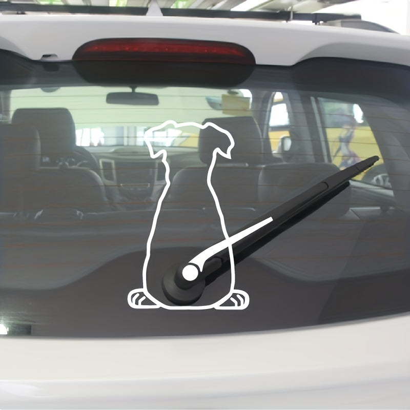 Dog Car Rear Windshield Wiper Decal for Pets and Vehicle Decor