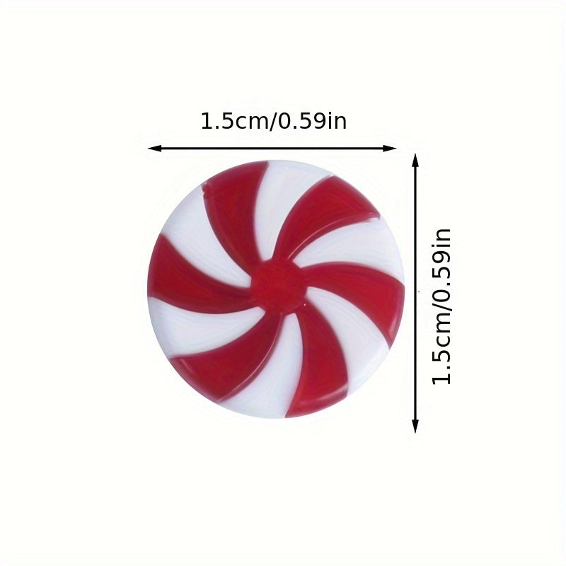 Red and White Candy Cane Decorations for Weddings Christmas and DIY Crafts 50 Pack