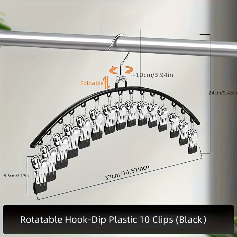 Organizador de colgadores Multi-Clips para leggings, calcetines, corbatas, bufandas y cinturones, estante de almacenamiento para armario, baño y dormitorio