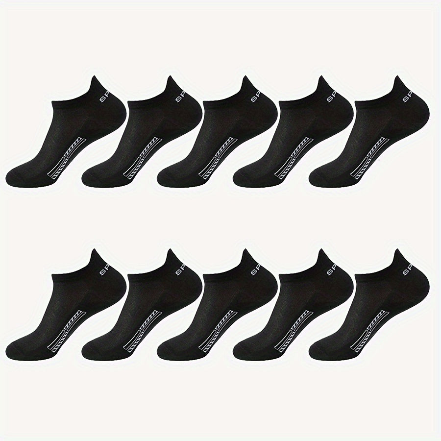 Unisex Cotton Blend Crew Socks 5 Pairs Sweat Absorption Anti-Odor Breathable