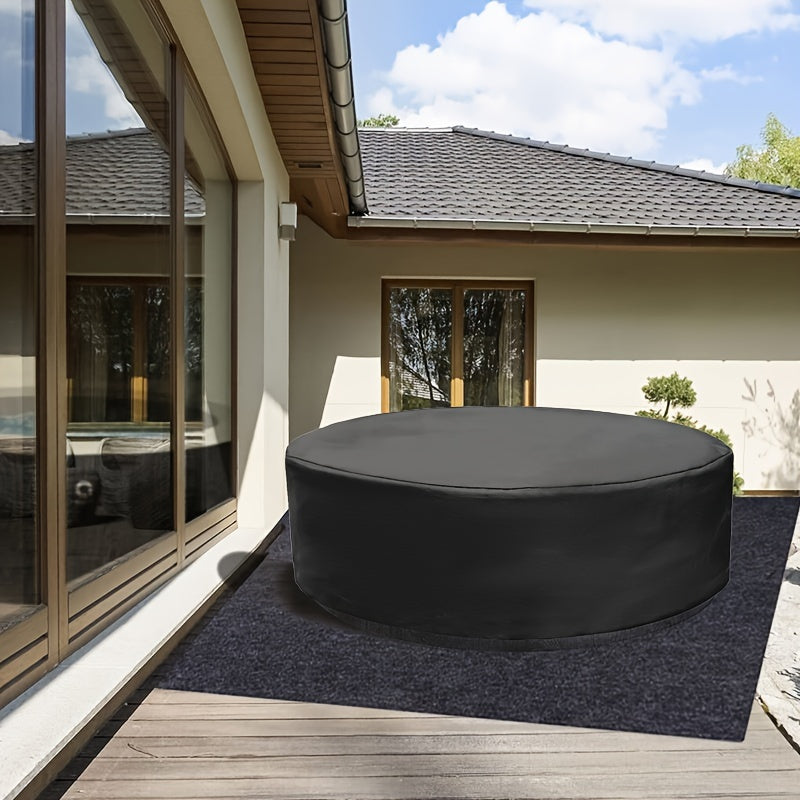 210D Водонепроницаемый чехол для уличных бассейнов для круглых спа и плавательных бассейнов, защита от солнца, черный