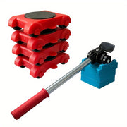 Heavy-Duty Furniture Moving Tool Set 8 Pieces Steel with Rubber Wheels 158.76KG Capacity