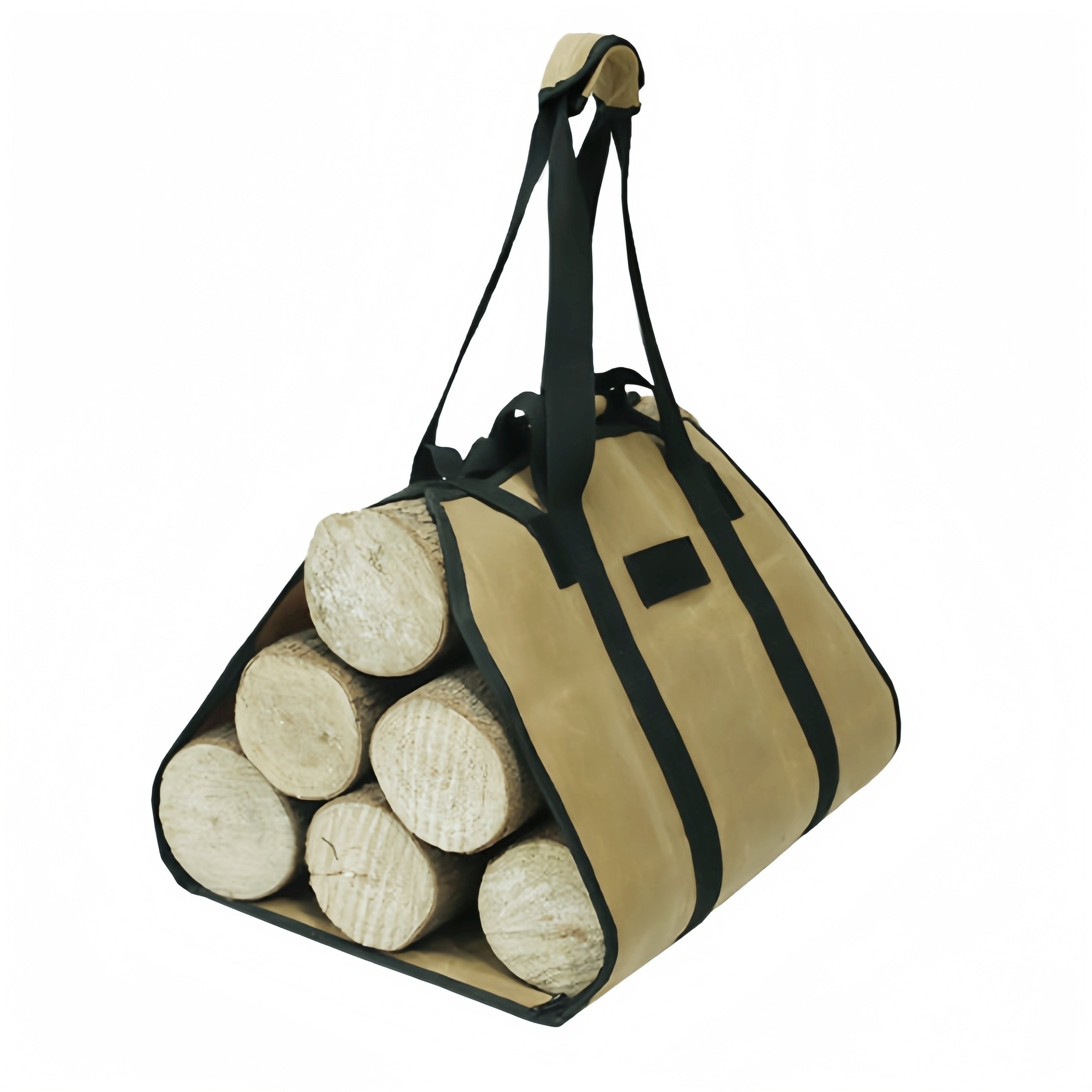 Canvas Firewood Carrier with Handle Log Tote for Firewood Storage and Transport