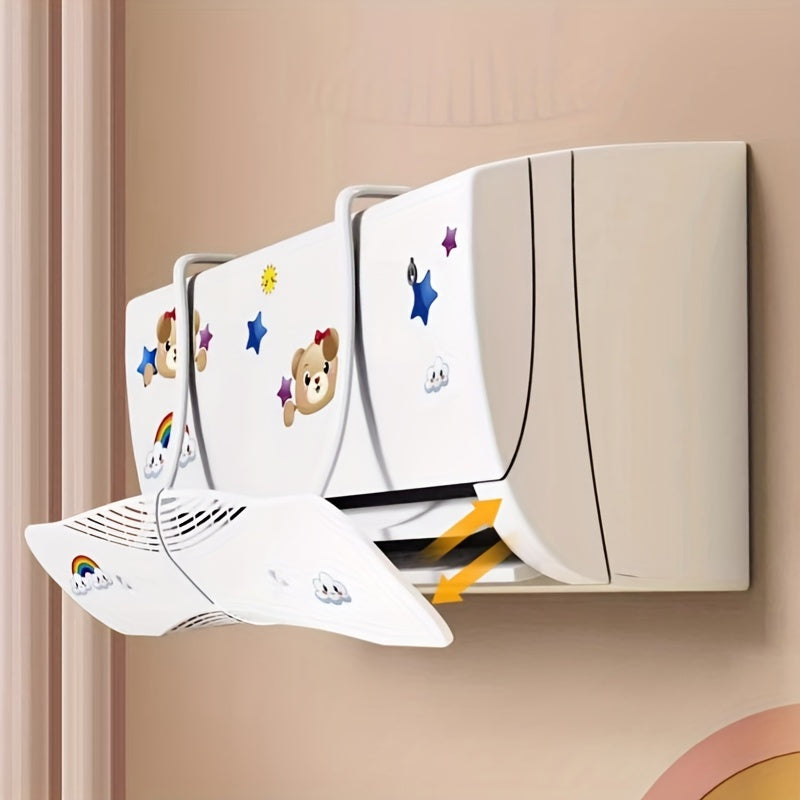 Bir dona Universal Havo Konditsioneri Shamolni To'suvchi, Plastik Devorga O'rnatiladigan To'g'ridan-To'g'ri Puflashdan Himoya Qiluvchi Qopqoq, Uy Gadjeti