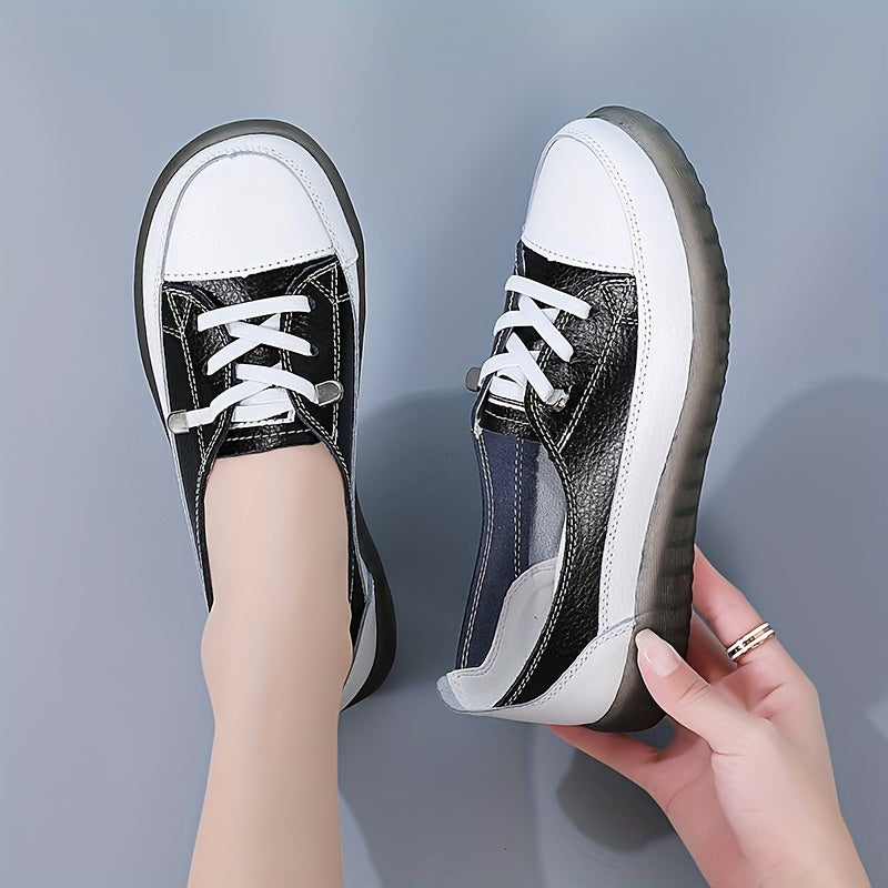 Women's Synthetic Sports Shoes, Casual All-Season, Non-Slip, White Red Black