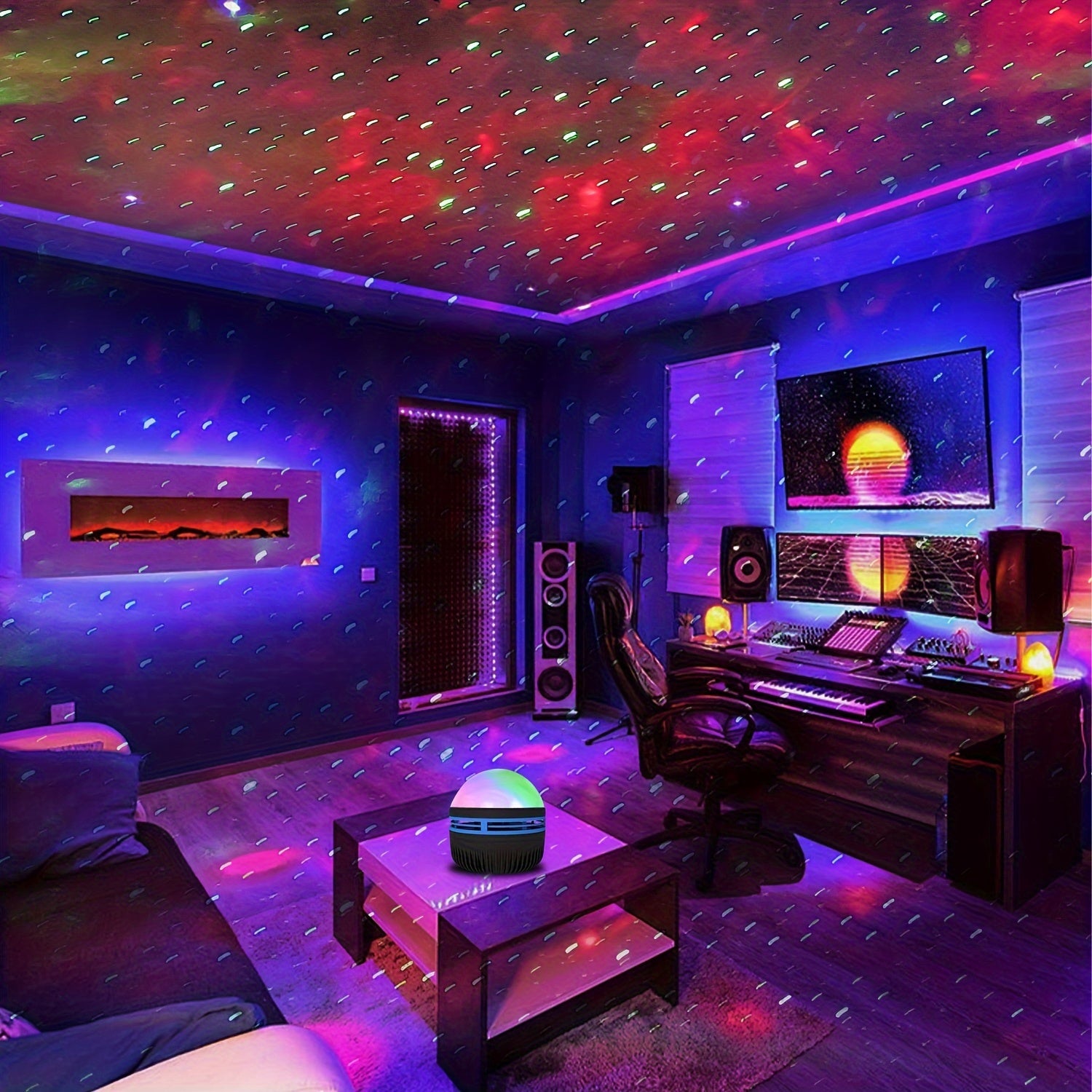 Aurora Lights Projector Night Light with Remote Control for Bedroom Office Gaming Room