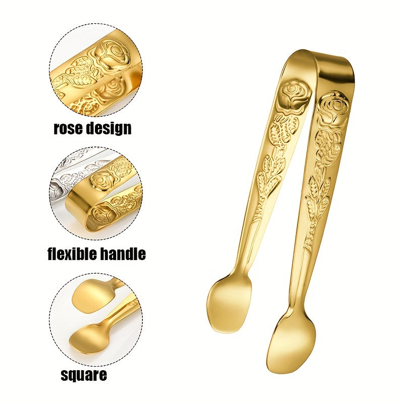 Мини-кусачки из нержавеющей стали для сахарных кубиков и льда, набор из 2 штук, для чайных вечеринок и десертов