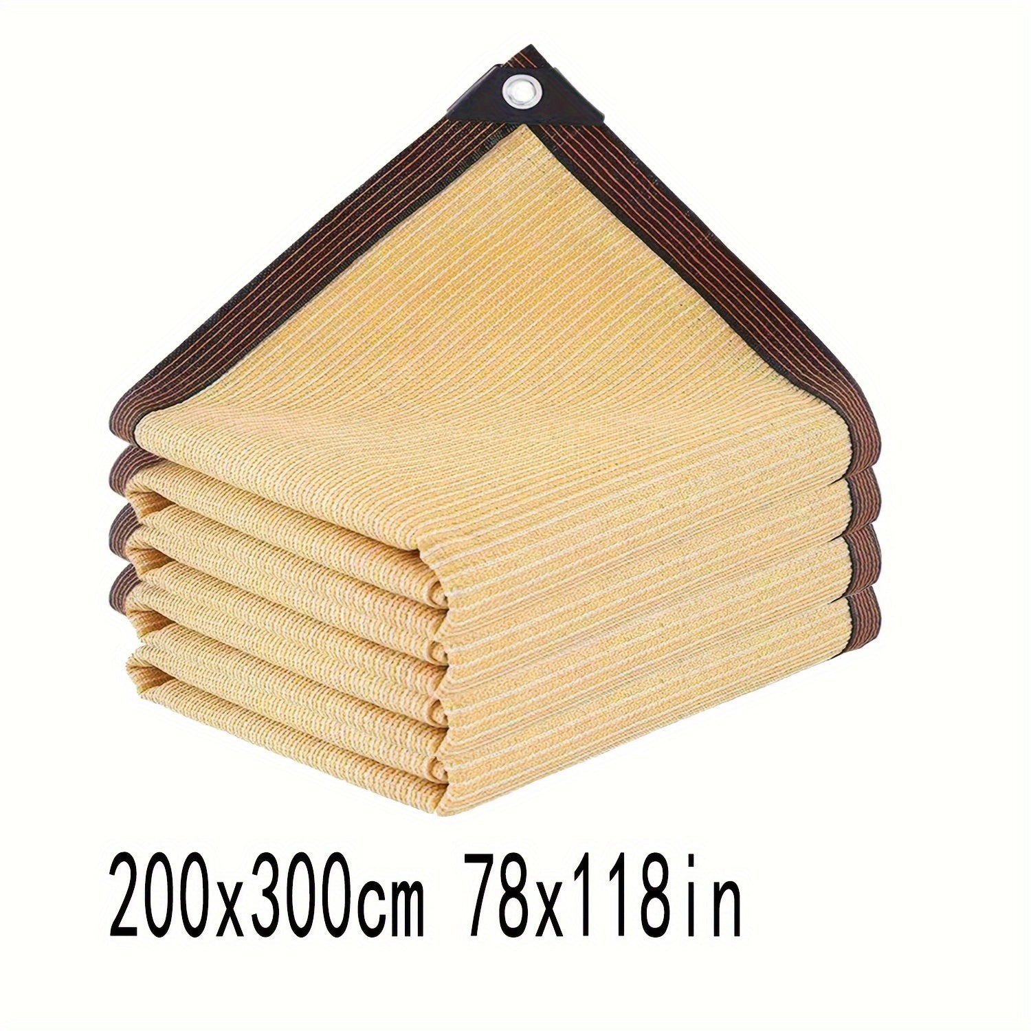 Дышащая бежевая сетчатая ткань для тени с 90% UV-защитой для уличных зон