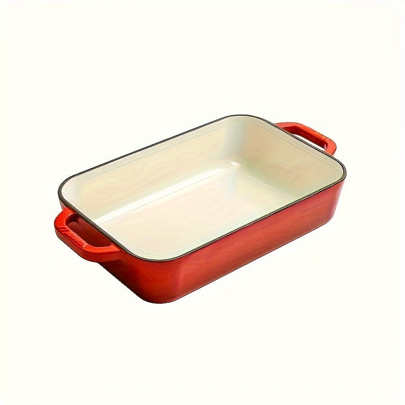 Enamel Square Baking Pan Non-Stick for Fish Steak BBQ Versatile