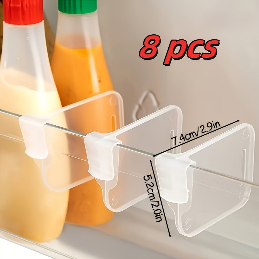 8-Donali shaffof muzlatgich yon eshik tashkilotchisi, sozlanadigan bo'linmalar bilan