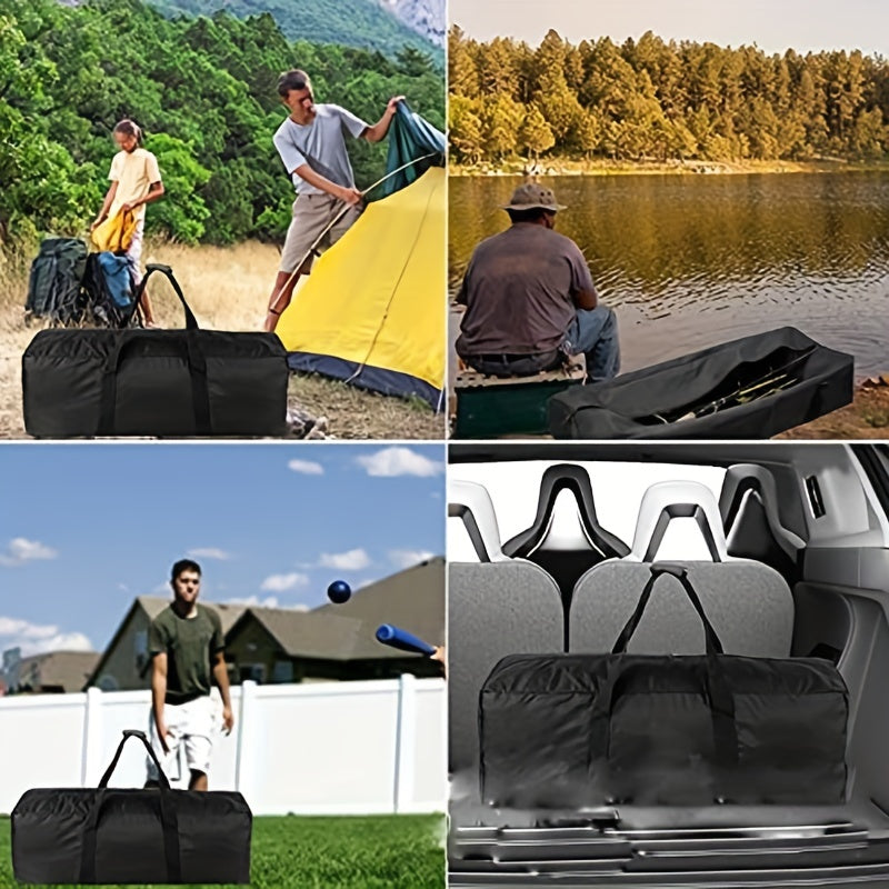 Outdoor Waterproof Cushion Storage Bag Heavy Duty 210D with Handle Black