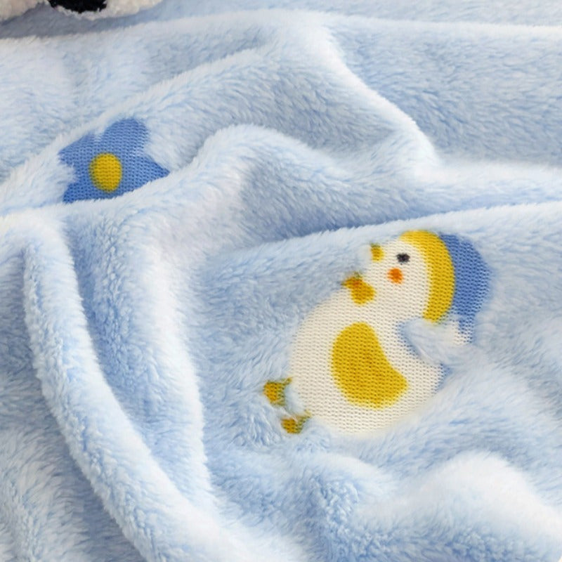 Coral Fleece Throw Blanket Soft Versatile Couch Bed Travel Gift