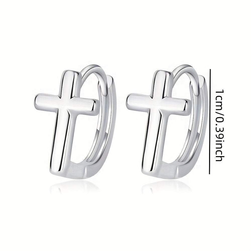 Women’s Copper Cross Earrings Feather-Free Stylish Daily Wear Gift