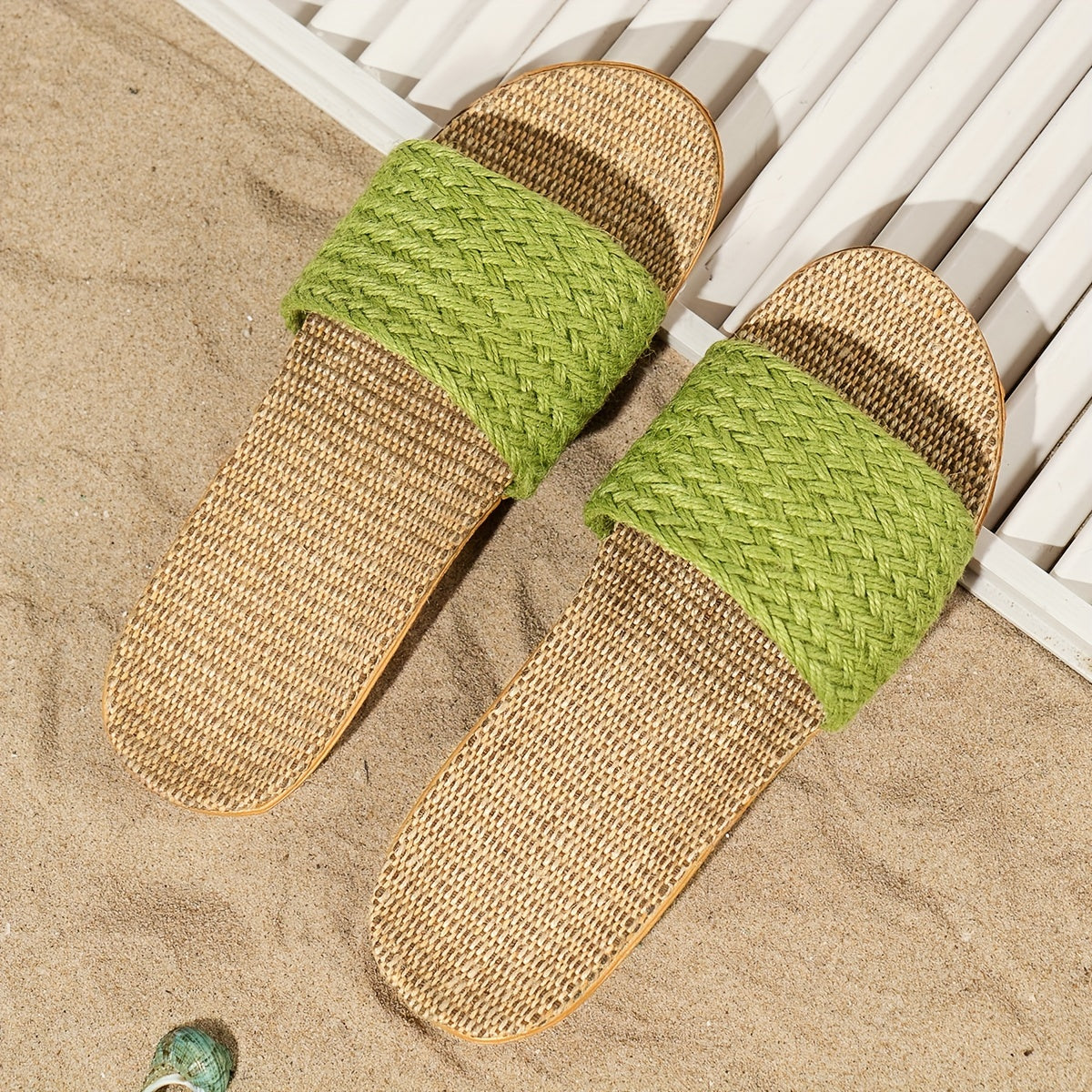 Women's Straw Slides Casual Open Toe Summer Shoes Lightweight Beach Sandals