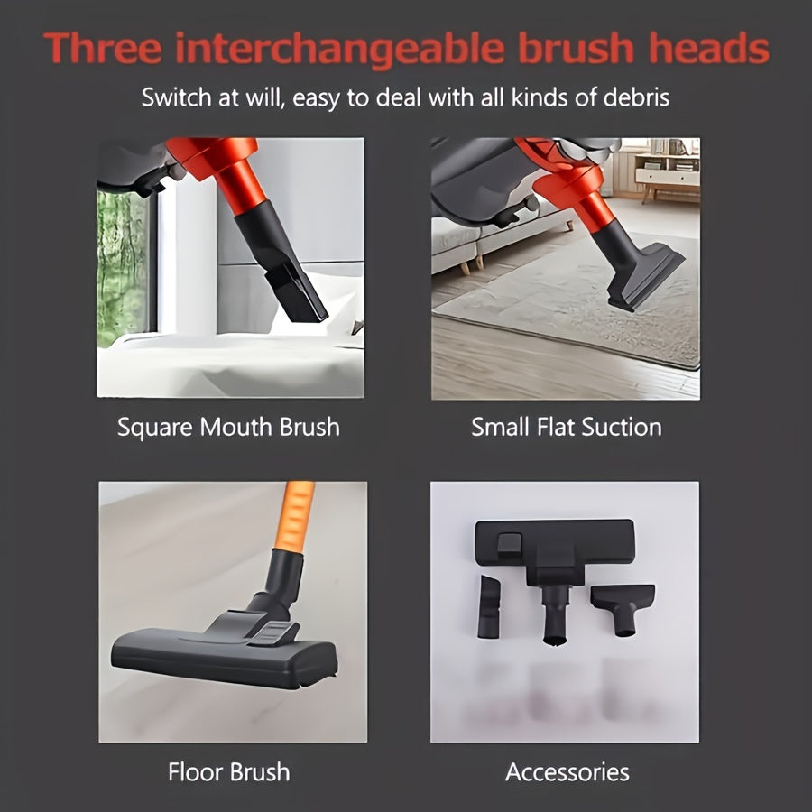 600W Handheld Vacuum Cleaner for Pet Hair Hard Floors Carpets Low Noise 18KPa