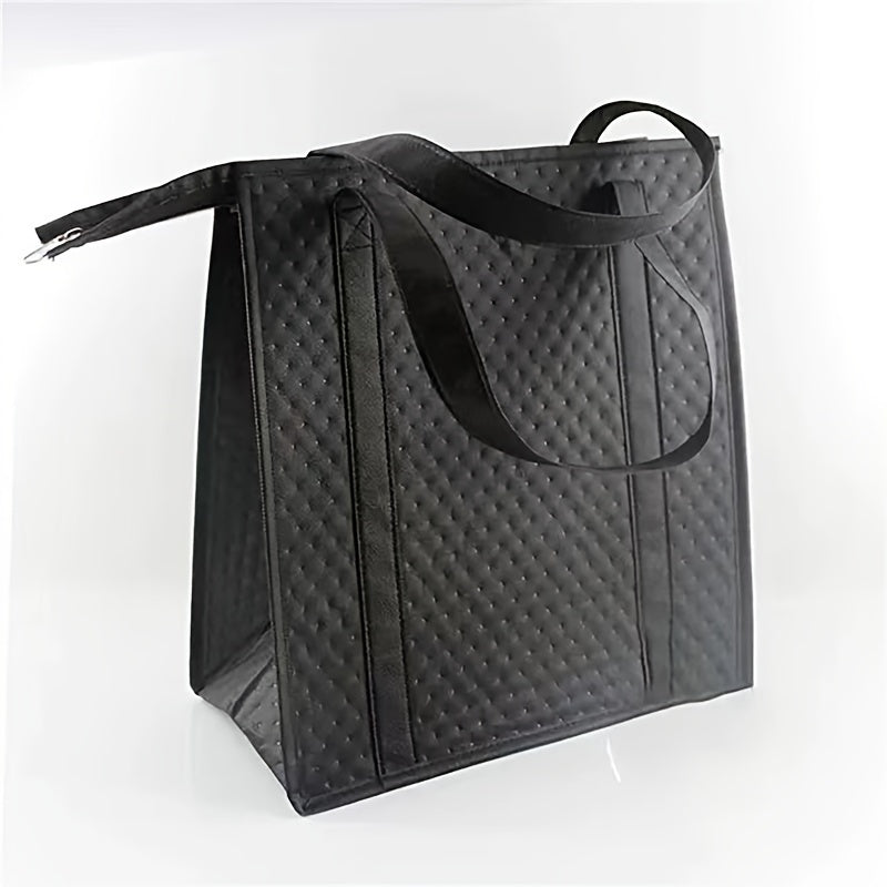 Insulated Shopping Bag with Ice Pack Large Capacity Non-Woven Fabric Durable Handles