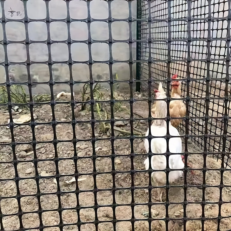 Valla de malla de plástico negro de 50m para jardín y granja con separación de agujeros de 2cm