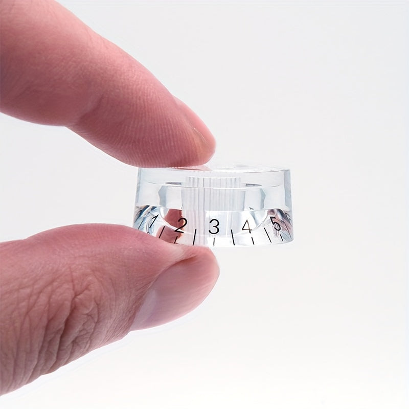 Acrylic Electric Guitar Knobs Set of 4 with 24 Fine Splines for Speed Control