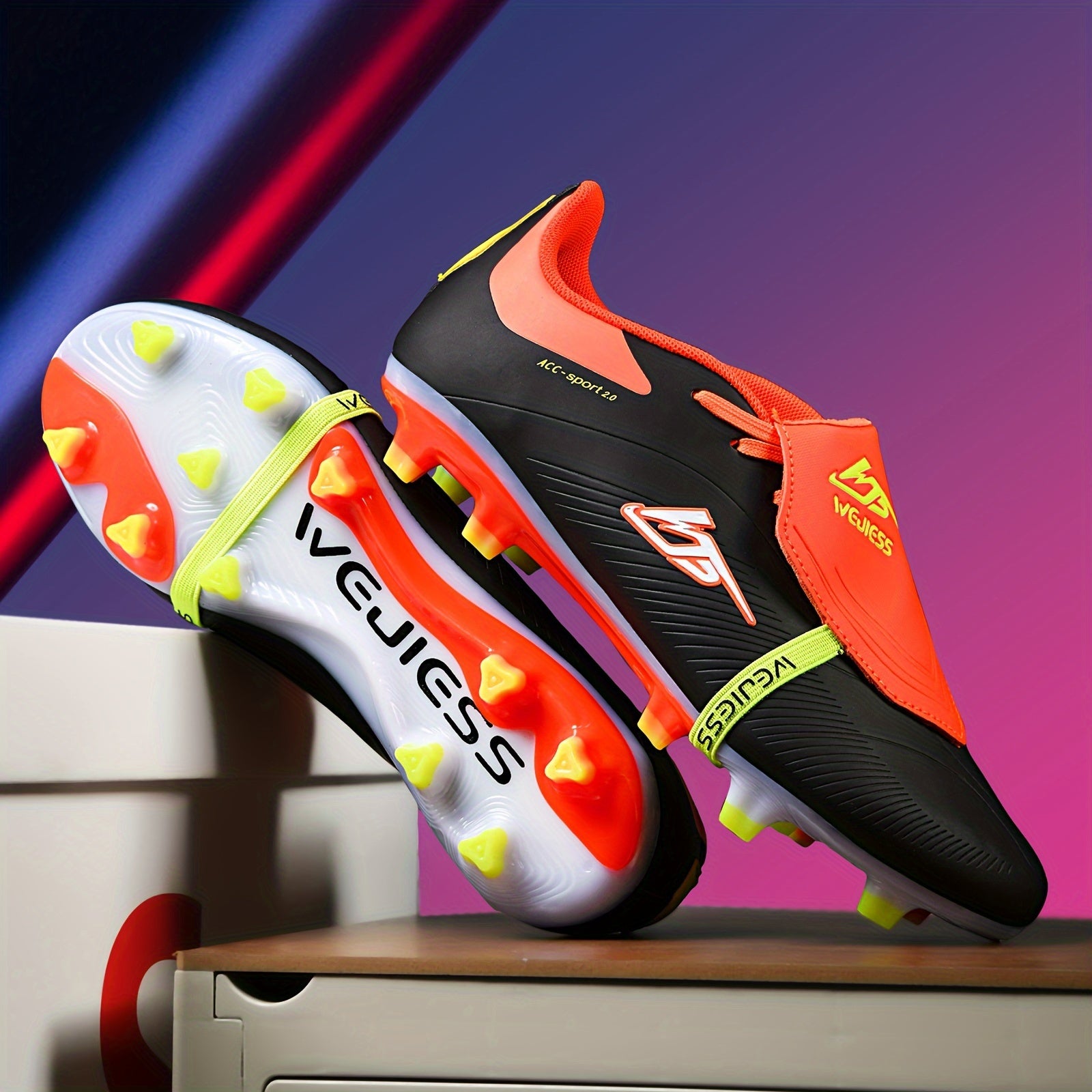 Мужские черно-белые высокие футбольные бутсы с противоскользящими шипами, дышащие, легкие