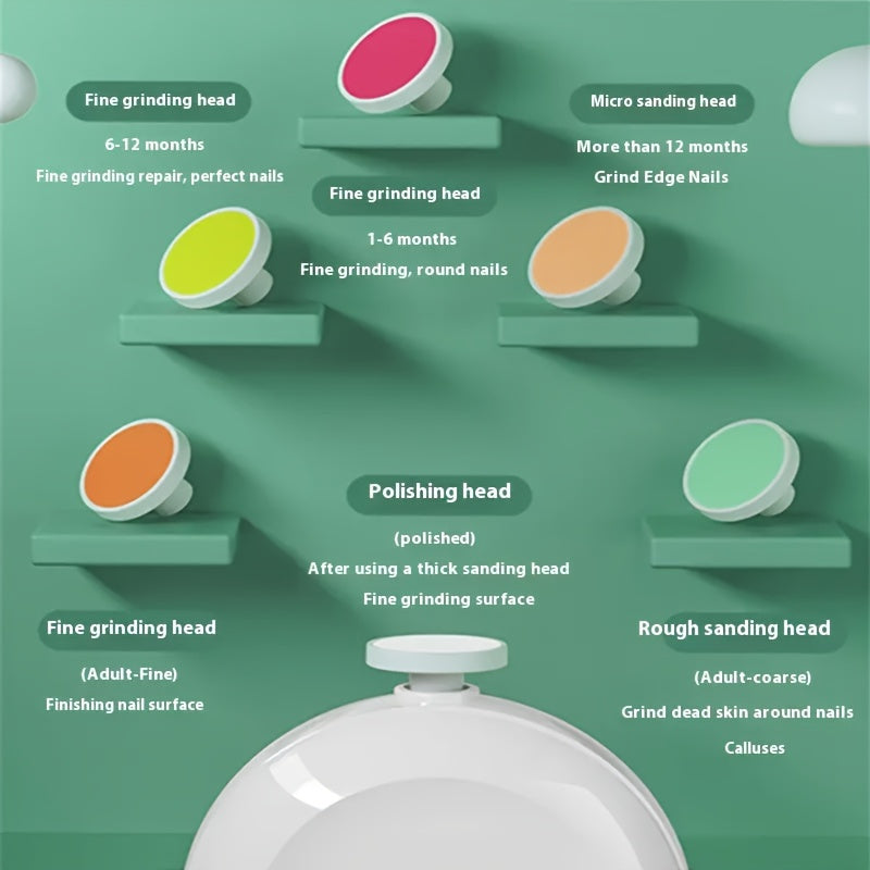 Lijadora eléctrica de uñas mini para cuidado personal, multifuncional, sin batería