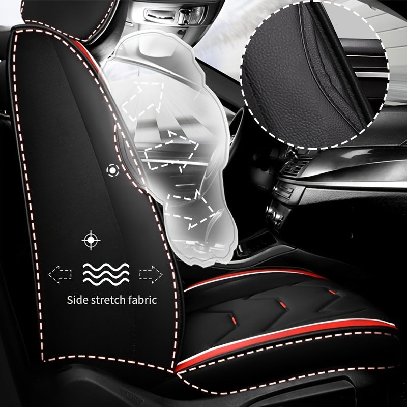 Universal Car Seat Cover PU Leather Cushions Protector for Four Seasons