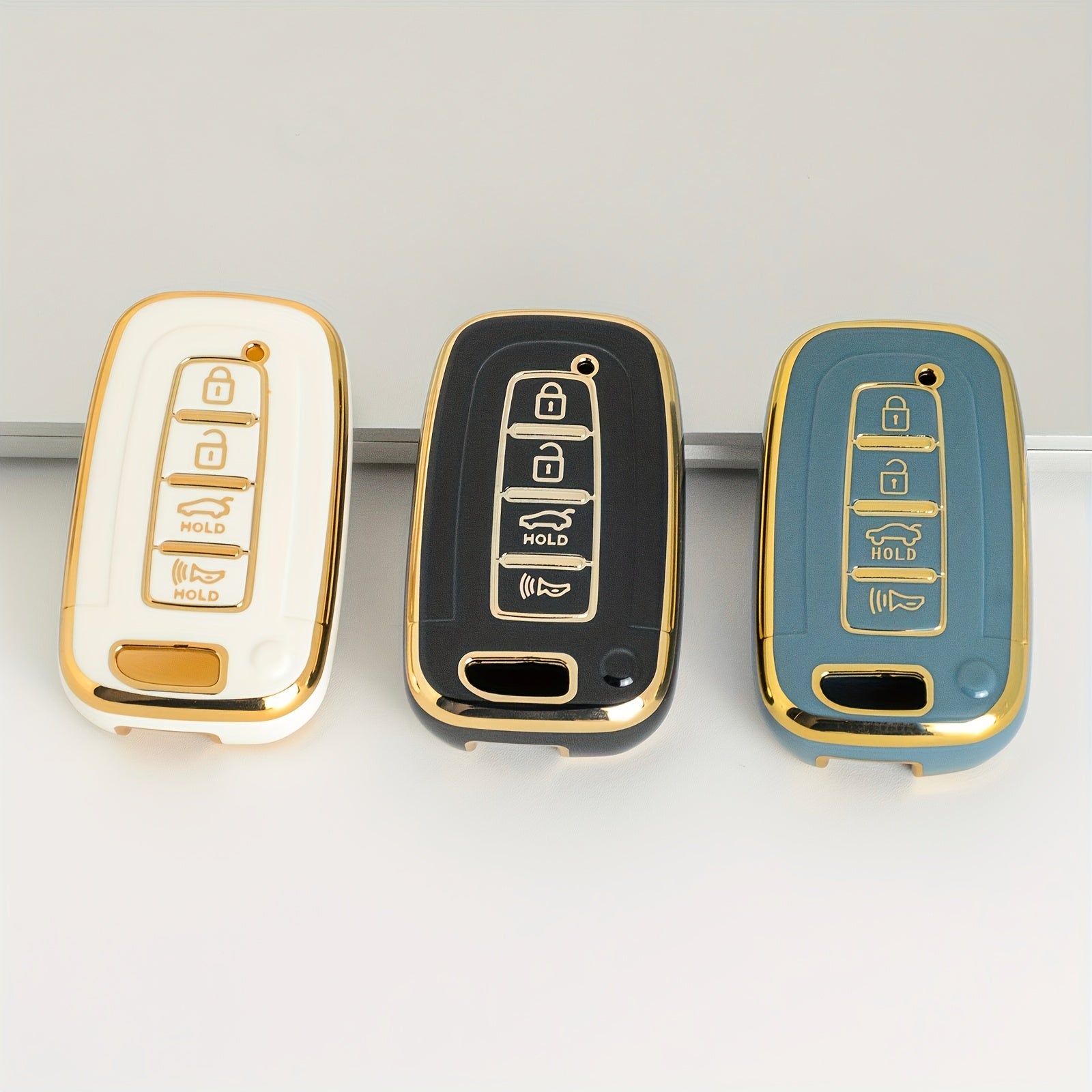 Universal TPU Key Fob Cover for Car Remote Smart Key Case Black