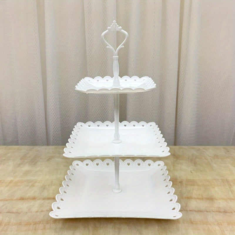 Plastic Dessert Display Tray for Weddings and Parties