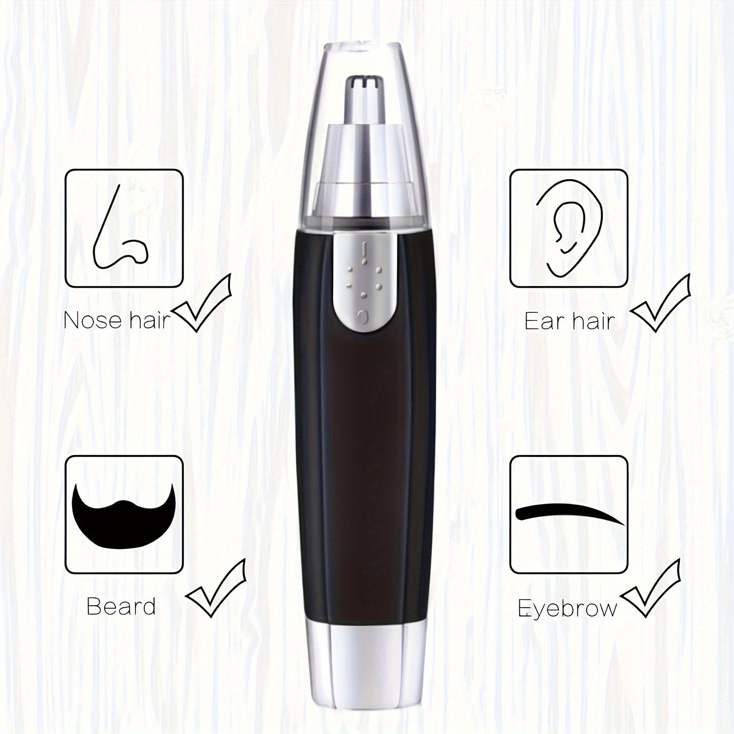 Unisex Battery Powered Nose Hair Trimmer Automatic Nostril Shaver Gift