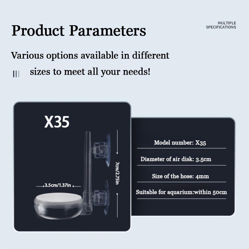 Aquarium Air Stone Kit Nano Bubble Diffuser with Quiet Control Valve for Fish Tanks