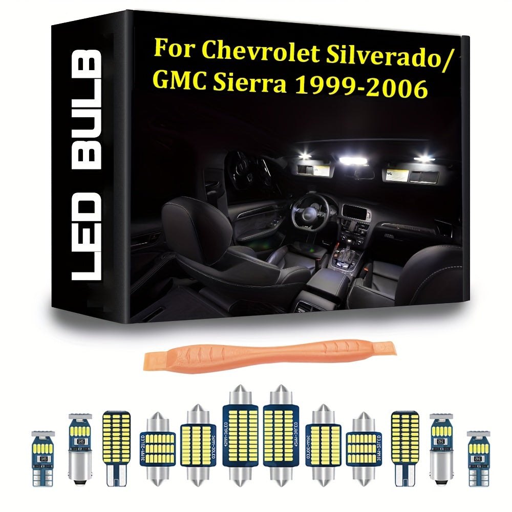Kit de luces LED interiores blancas 6000K para Chevy Silverado GMC Sierra