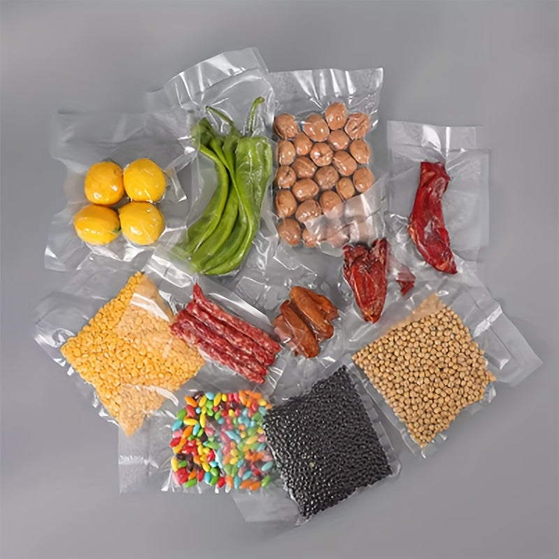 3 ta rolikdan iborat oshxona vakuum muhrlangan paketlar to'plami, har biri 196.85 dyuym o'lchamida, qayta ishlatiladigan rolik uslubidagi oziq-ovqat saqlash uchun mo'ljallangan. Oziq-ovqatni uy oshxonalarida saqlash uchun mukammal.