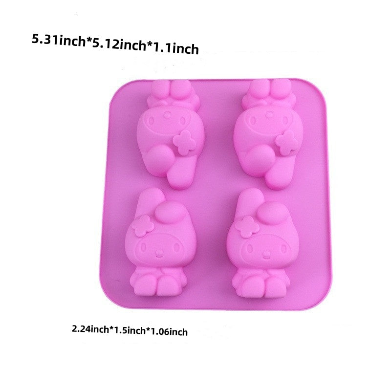 Silicone muz shakli, multfilm dizayni, bardoshli, yumshoq silikon, oshxona va bayramlar uchun