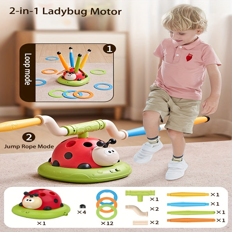 3-in-1 Ladybug Motor Exercise Machine for Children Age 3+ ABS Indoor Outdoor Play