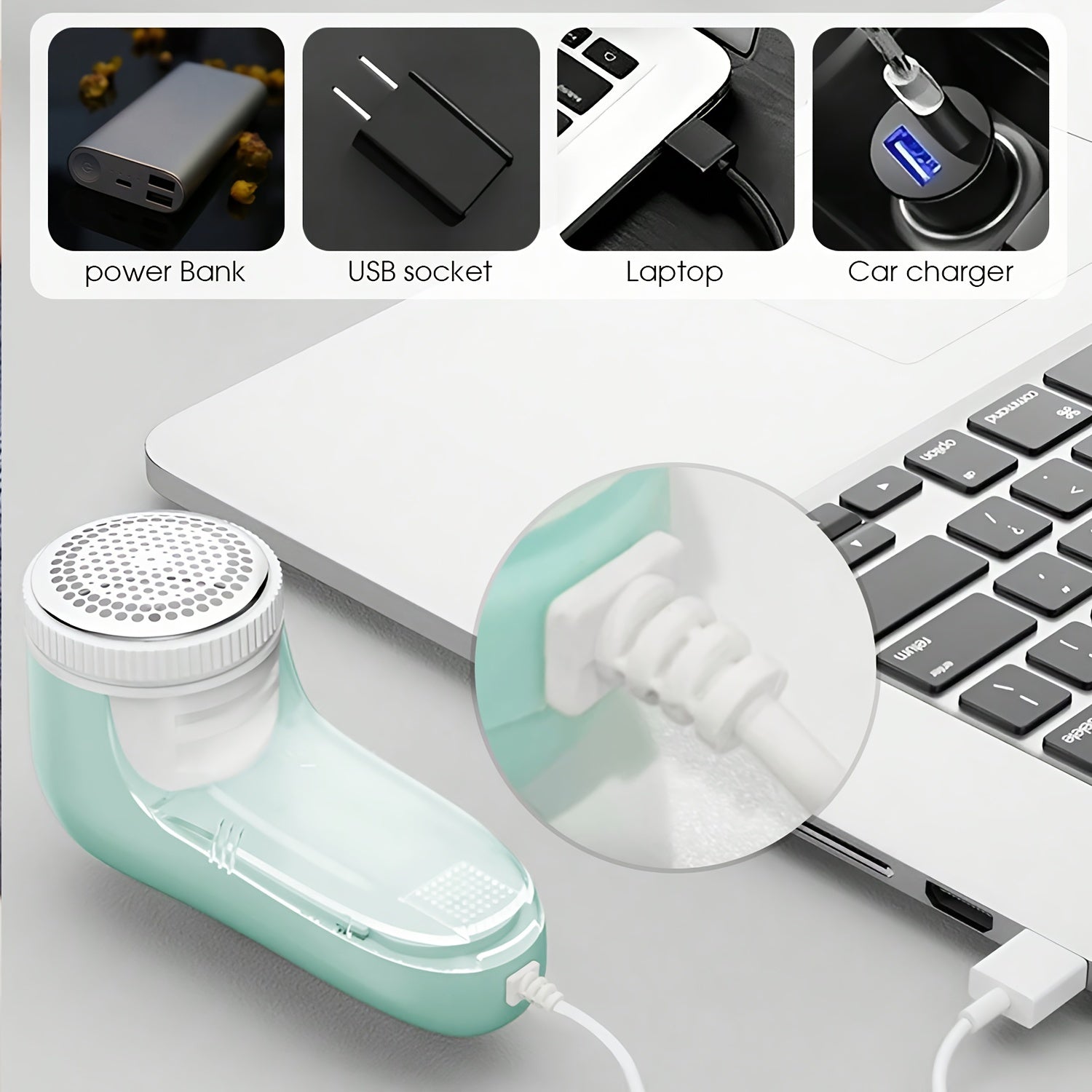 Portable USB Fabric Shaver for Clothes Bedding and Carpets Lint Removal