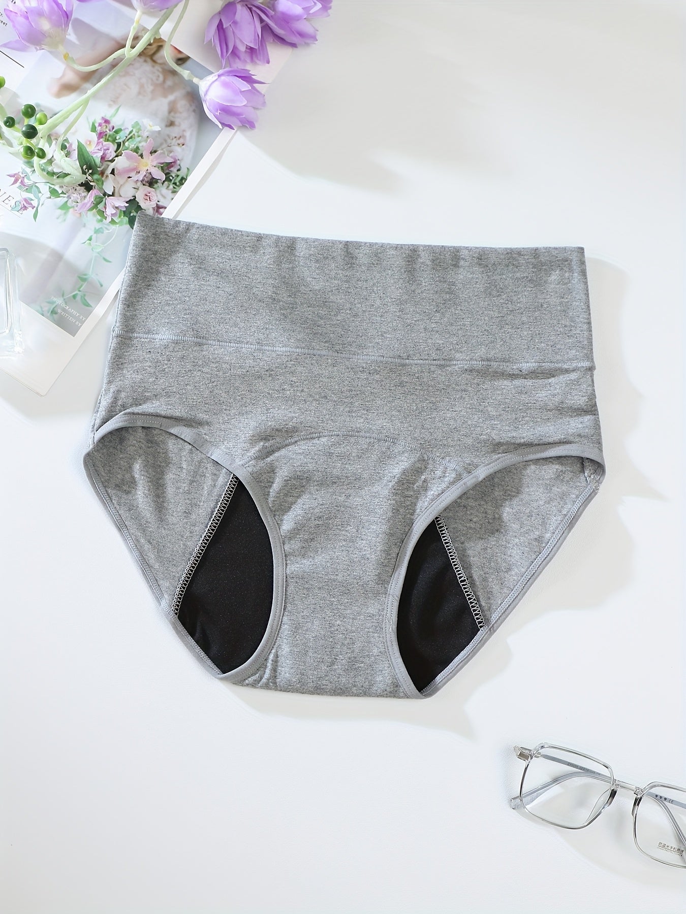 Women's High-Waist Leak-Proof Underwear 6-Pack Breathable Soft Fabric