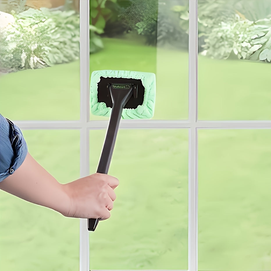 Multi-Purpose Cleaning Brush Set with Glass Cleaner and Microfiber Pad