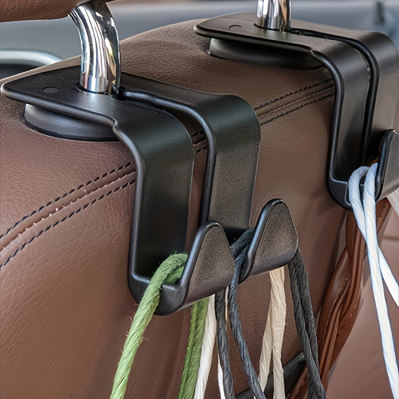 Универсальный набор крючков для спинки автомобильного сиденья из PVC, прочные двойные зажимы для хранения