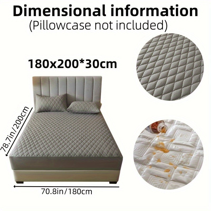 Suv o'tkazmaydigan yostiq himoyachisi, bir-biriga qo'shilgan rangli qatlamli dizayn, suv o'tkazmaydigan, sirpanmaydigan yotoq qoplami