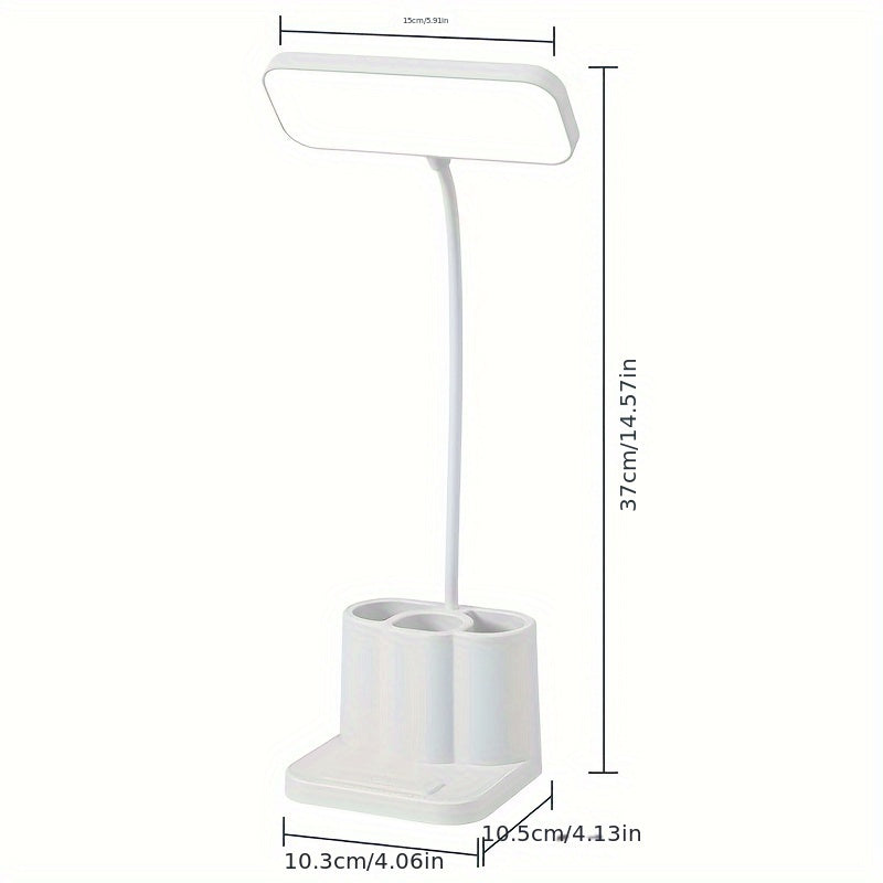 Adjustable LED Desk Lamp with Touch Control Dimmable Eye-Care Light Rechargeable Battery for Bedroom Study