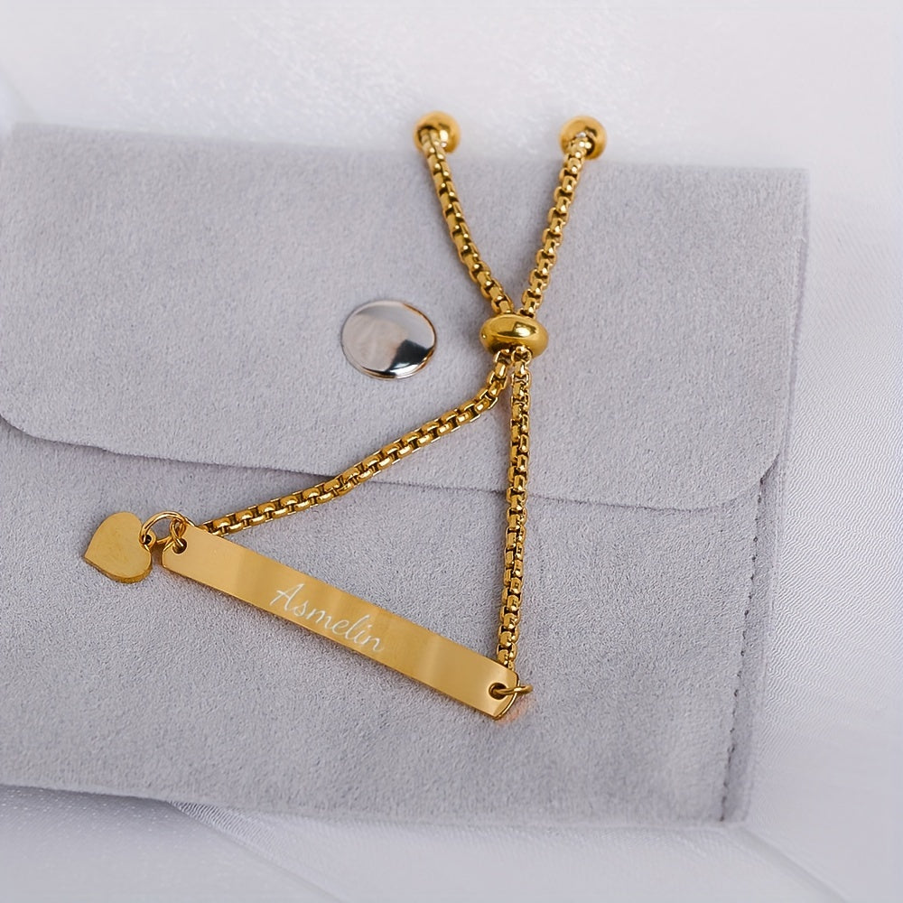 Браслет с сердечником из титанового сплава для женщин, персонализированный подарок для дочерей