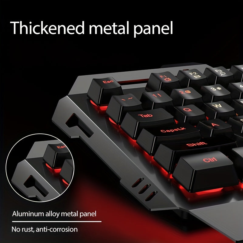 Wired Gaming Keyboard with LED Backlit Silent Design and Volume Knob for Desktop and Notebook Computers