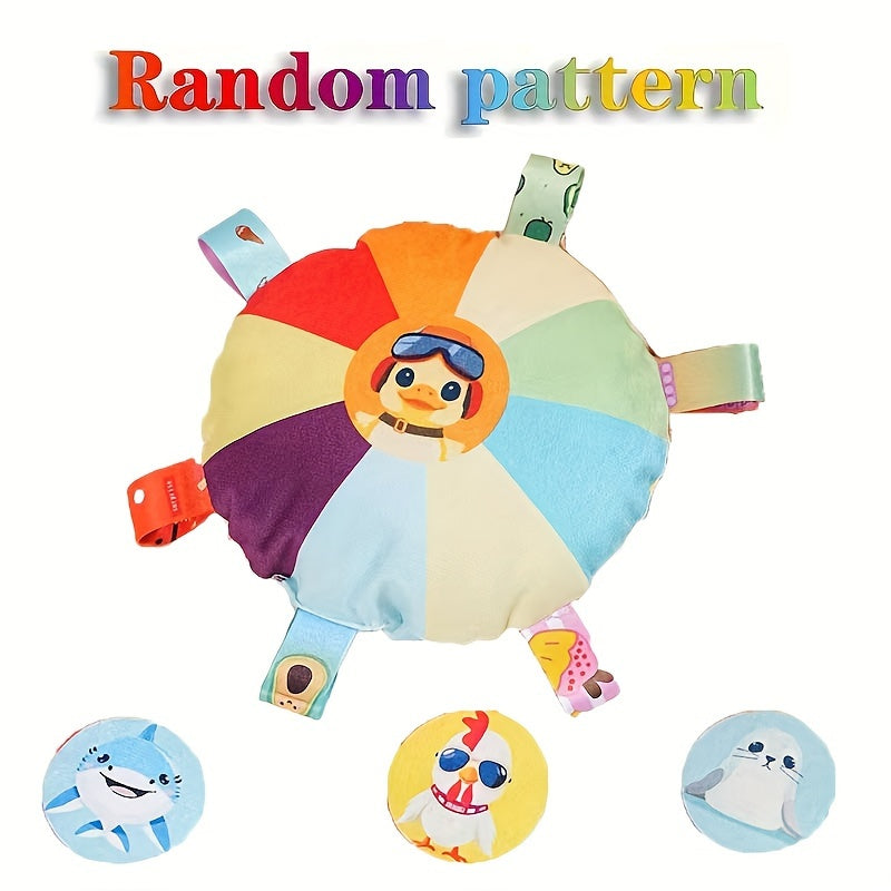 Plush Squeaky Dog Toy with Cartoon Pattern Durable Interactive All Breed Sizes