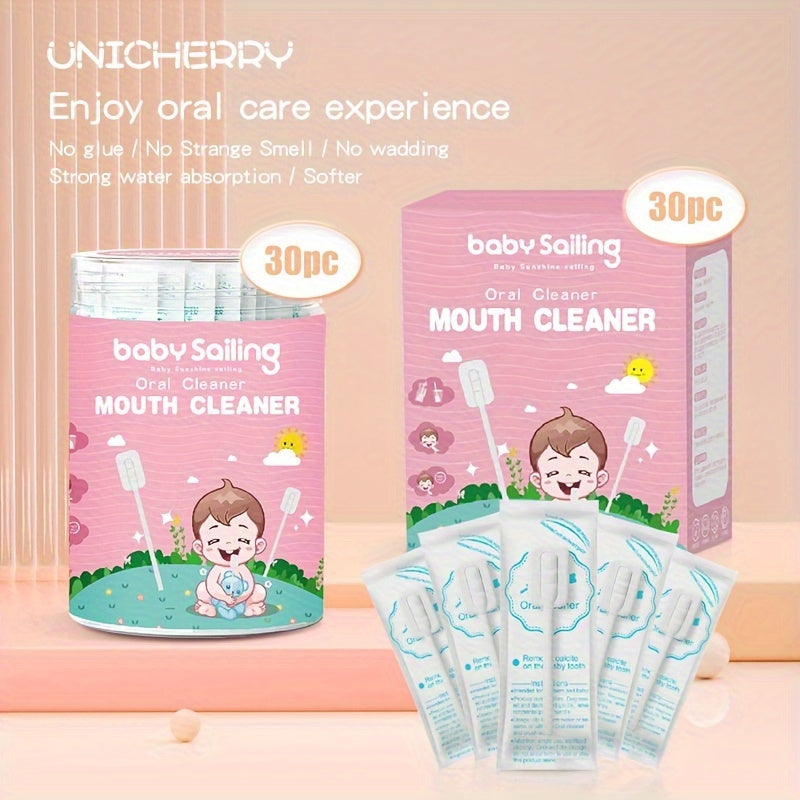 30 Pack Disposable Tongue Cleaners Soft Oral Care Toothbrushes for Adults and Children White