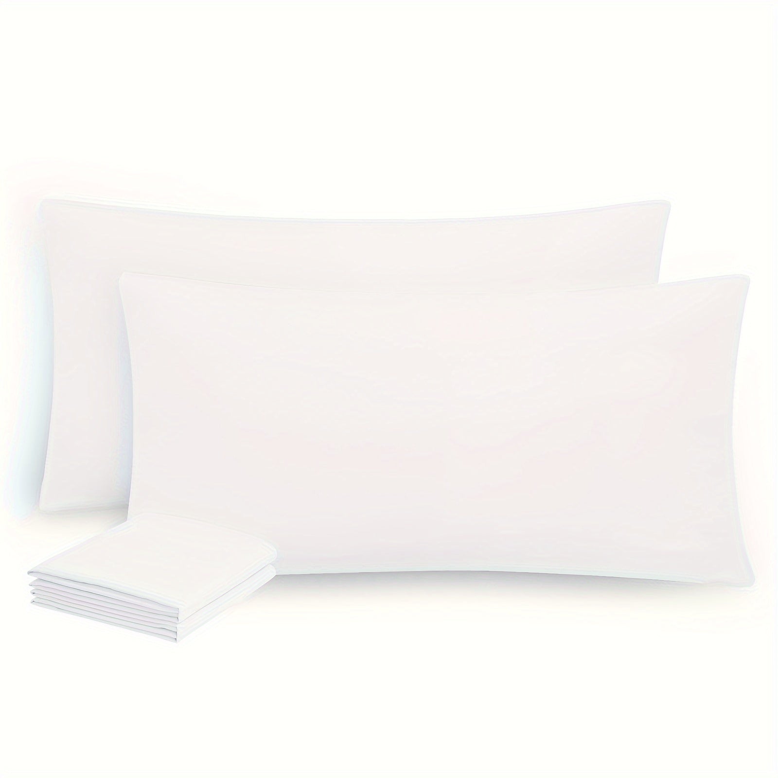 Two Pack Brushed Cloth Pillowcases 90gsm Soft Durable Bedding Set